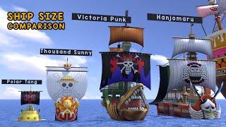 One Piece Ship Size Comparison | ワンピースの船の大きさの比較