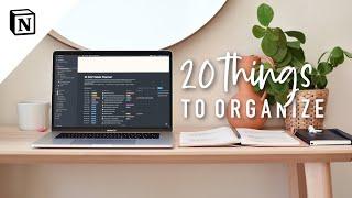 20 things you can organize with notion