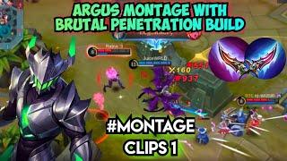 ARGUS MONTAGE WITH PENETRATION BUILD! - ARGUS BRUTAL PENETRATION BUILD 2024 - #montagemlbb