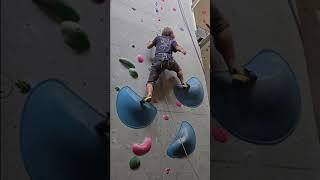 Lead climbing a 5.11+ at Joe Rockheads, Toronto