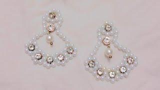 DIY pearl earrings pearl Bridal jewelry | Designer jewelry| earrings design pearl earring Jewelry