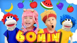 Yummy Fruits & Vegetables with Mini DB & Puppets! | Mega Compilation | D Billions Kids Songs