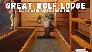 Great Wolf Lodge | Kids Cabin Suite room tour Grapevine Texas #greatwolflodge #texasthemepark