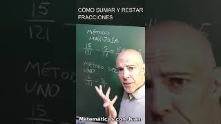 SUMA Y RESTA DE FRACCIONES. Distinto denominador. Comparativa de métodos️