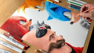 Sonic The Hedgehog 2 Drawing - Time-lapse | Artology