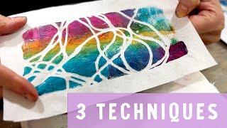 3 Quick Gel Plate Techniques + tips | From the Everything Art store