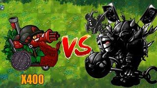 PVZ 1 Fusion 2.3 Challenge!! 400 Plants Fusion VS 40000 Ultimate Obsidian Gargantuar Who Will Win?