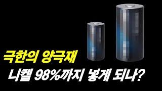 극한의 양극재 니켈 98% 단결정 건식전극 실리콘