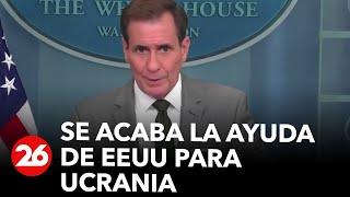 Alerta: Se acaba la ayuda económica de Estados Unidos para Ucrania