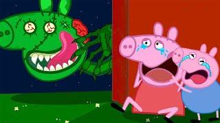 Run, Run! Peppa Pig Turn Into A Giant Zombie ??? | Peppa Pig Funny Animation