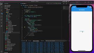 Text Button in Flutter using VS Code