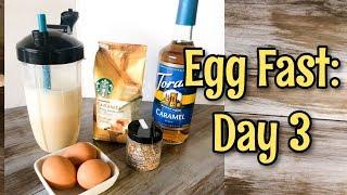 Egg Fast: Day 3 - What I ate today featuring Caramel Chai Egg Shake Recipe