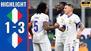 Italy vs France 1-3 UEFA Nations League Highlights 2024 | Full HD