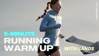 5 Min. Mini Band Warm Up & Glute Activation for Runners | All Standing | Prevent Injury