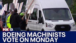 Striking Boeing machinists to vote on new contract Monday