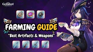 (Complete) Clorinde pre farm Guide - Ascension Materials, Best Artifacts & Weapons | Genshin Impact
