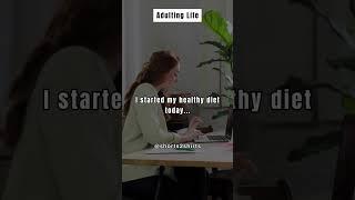 I started my healthy diet today... Adulting Life #subscribe #Person #healthy #food #junk #food