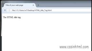 HTML title Tag