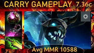 ⭐ 7.36c Visage |KDA - 36 KP - 74%| Carry Gameplay - Dota 2 Top MMR