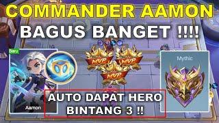 COMMANDER AAMON BAGUS BANGET WOI !! AUTO DAPAT HERO BINTANG 3 !! COMMANDER TERBAIK MAGIC CHESS GO GO