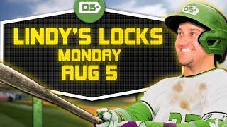 MLB Picks for EVERY Game Monday 8/5 | Best MLB Bets & Predictions | Lindy's Locks