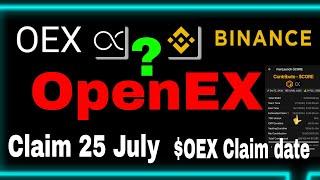 OpenEX $OEX Claim date?  openEX Claiming and TGE OEX New update how to make money