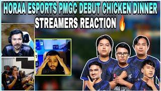 Horaa Esports Debut Chicken Dinner at PMGC 2024 | Streamers Reaction  | Clash with kvn