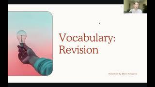 Vocabulary (and grammar): revision webinar