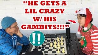 12 Year Old Prodigy ACCEPTS Russian Hustler's Elephant Gambit! Russian Alex vs Feisty Forest