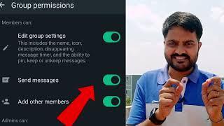 Admin Only Send Message Settings  - Whatsapp Group 2024 (Tamil)