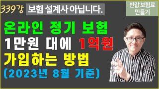 #339. 온라인 정기 보험 가장 싸게 잘 가입하는 방법! [반값 보험료 만들기 339]