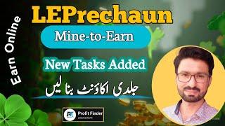 New Airdrop | LEPrechaun New Tasks | New mining app | Earn Online | @QamarZiaAli