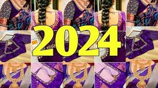  New Ari maggam work purple  Blouse sleeve Designs/back neck Blouse Design/new model blouse designs