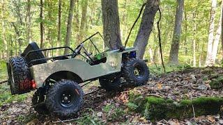 I installed more aggressive tires on the minijeep #125cc #jeep #4stroke #sunftires #jeepin #rubicon