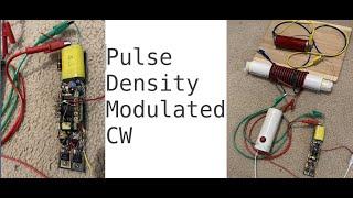 Pulse Density Modulated CW by HV CAPACiTIVE DiSCHARGE Transmitter into diy PULSE Ferrite Rod Antenna