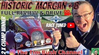 Morgan Plus 8 Historic Race Car. Full review and test drive video with original race driver. AMAZING