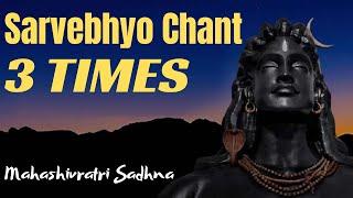 Sarvebhyo Chant - 3 Times for Mahashivratri Sadhana