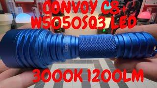 CONVOY C8+ NEW LED W5050SQ3 3000K 1200LM 781M PLUS 6500K VS 3000K