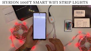 Hyrion 100ft Smart WiFi LED Strip Lights Unboxing and Setup