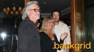 Goldie Hawn and Kurt Russell were seen on a family night out at Cipriani in Beverly Hills