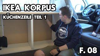 IKEA Korpus als Küchenzeile im VAN | Camperausbau passend für VW T5 | Küstenvan