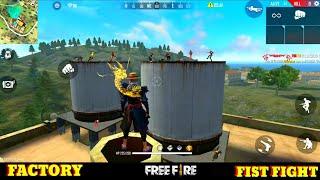 GARENA FREE FIRE FACTORY FIST FIGHT (WTF FUNNY FAILS)- FF FACTORY ROOF CHALLENGE - FACTORY FREE FIRE