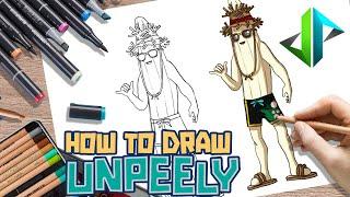 [DRAWPEDIA] HOW TO DRAW *NEW* UNPEELY SKIN from FORTNITE - STEP BY STEP DRAWING TUTORIAL