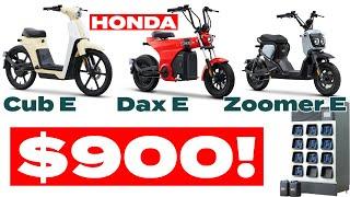 Honda Releases CHEAP New Motorcycles: Dax E, Cub E & Zoomer E