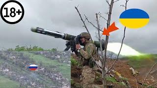 Ukraine war footage: FGM-148 Javelin DESTROYS Russian tank!!