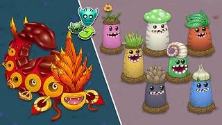 Rare Fleechwurm & Magical Sanctum Dipsters - All Animations & Powering Up (My Singing Monsters)