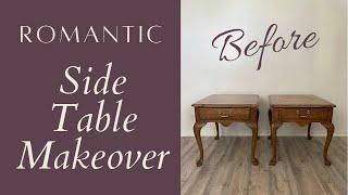 Side Table Flip | Romantic Style side table furniture flip using Lily Moon Paint