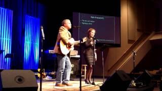 Ken Ainsworth with Jessica Rogers at the Flathead Gospel Music Festival