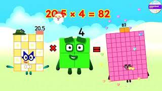 Numberblocks 20.5 decimal multiplication | times table | learn to count @Educationalcorner110