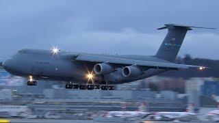 US Air Force Lockheed C-5M SUPER GALAXY [84-0061] at Zurich Airport | 4K